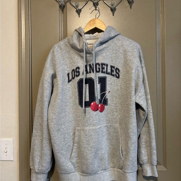 No Boundaries Sweaters - No Boundaries Gray Los Angeles Hoodie